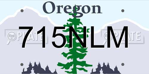 715NLM Oregon License Plate