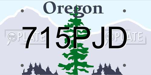 715PJD Oregon License Plate