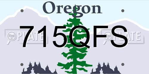 715QFS Oregon License Plate