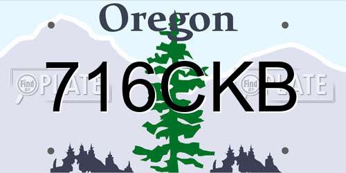 716CKB Oregon License Plate