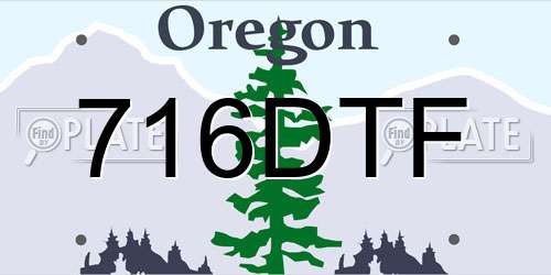 716DTF Oregon License Plate