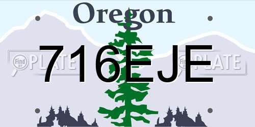 716EJE Oregon License Plate
