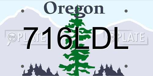 716LDL Oregon License Plate
