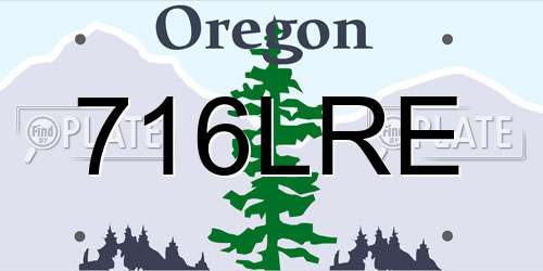 716LRE Oregon License Plate