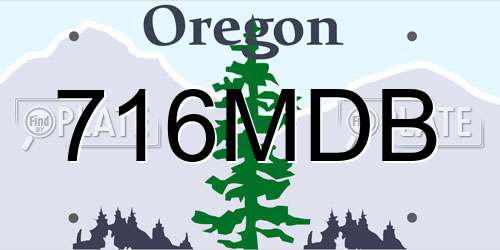 716MDB Oregon License Plate