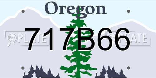 717B66 Oregon License Plate