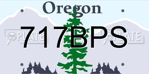 717BPS Oregon License Plate