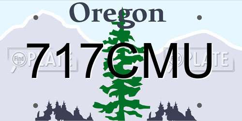 717CMU Oregon License Plate