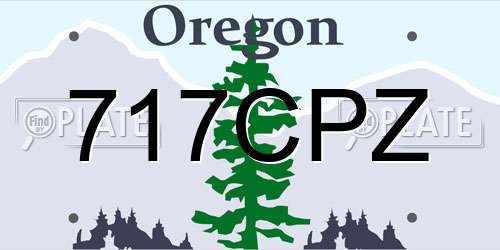 717CPZ Oregon License Plate