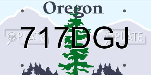 717DGJ Oregon License Plate