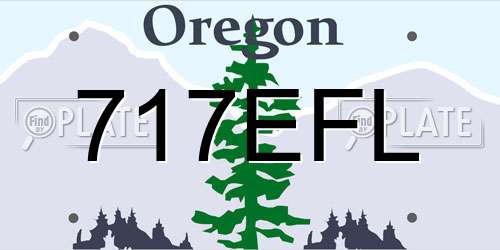 717EFL Oregon License Plate