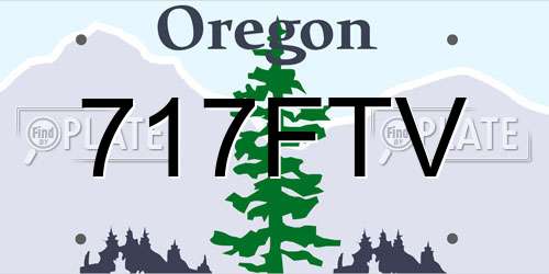 717FTV Oregon License Plate