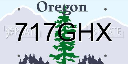 717GHX Oregon License Plate