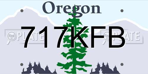 717KFB Oregon License Plate