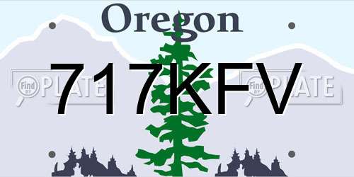 717KFV Oregon License Plate