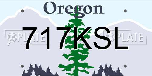 717KSL Oregon License Plate