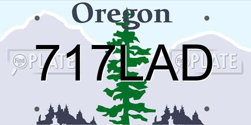717LAD Oregon License Plate