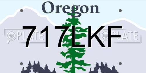717LKF Oregon License Plate
