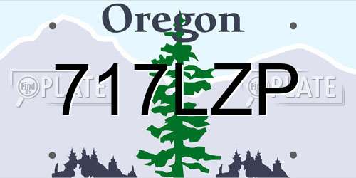 717LZP Oregon License Plate