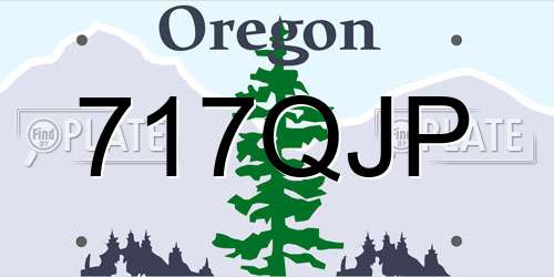717QJP Oregon License Plate
