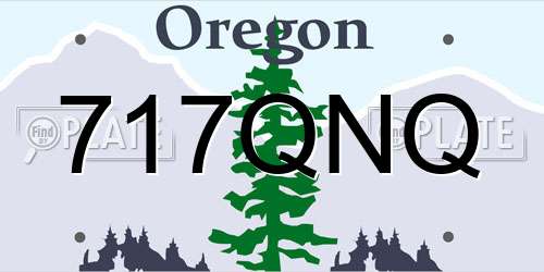 717QNQ Oregon License Plate