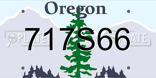 717S66 Oregon License Plate