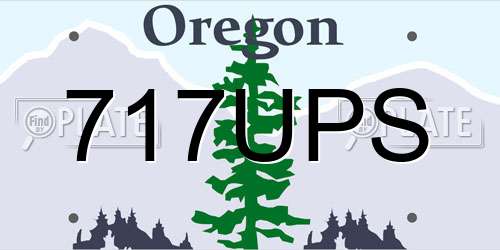 717UPS Oregon License Plate