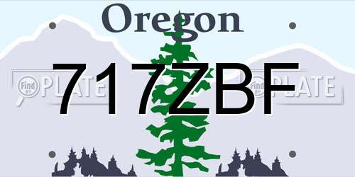 717ZBF Oregon License Plate
