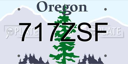 717ZSF Oregon License Plate