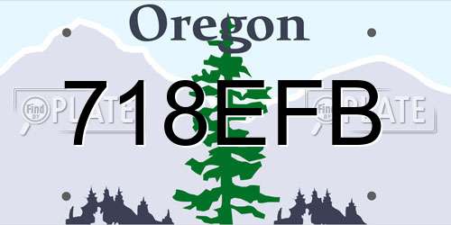 718EFB Oregon License Plate