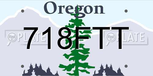718FTT Oregon License Plate