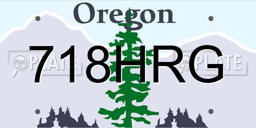 718HRG Oregon License Plate