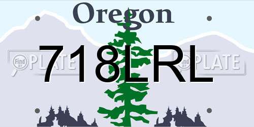 718LRL Oregon License Plate