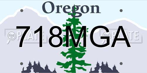 718MGA Oregon License Plate