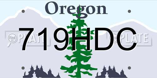 719HDC Oregon License Plate