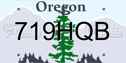 719HQB Oregon License Plate