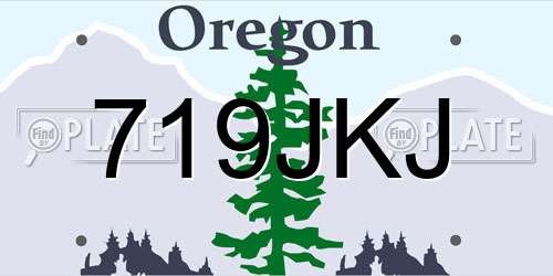 719JKJ Oregon License Plate