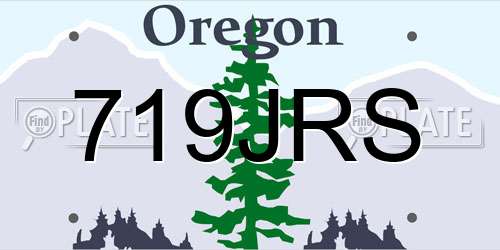 719JRS Oregon License Plate