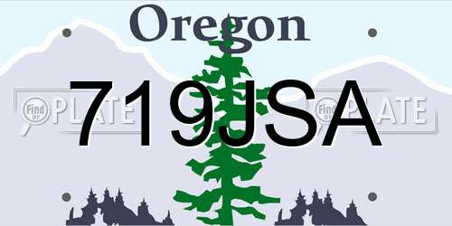 719JSA Oregon License Plate