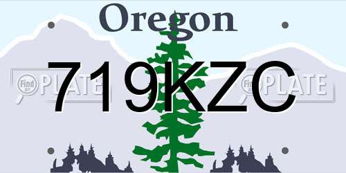 719KZC Oregon License Plate