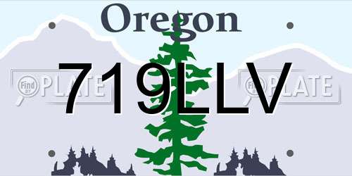 719LLV Oregon License Plate