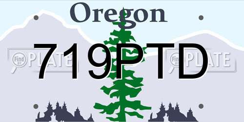 719PTD Oregon License Plate