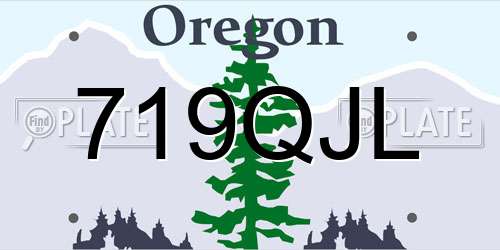 719QJL Oregon License Plate
