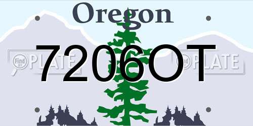 7206OT Oregon License Plate