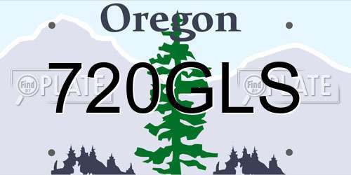 720GLS Oregon License Plate