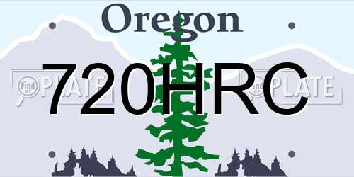 720HRC Oregon License Plate