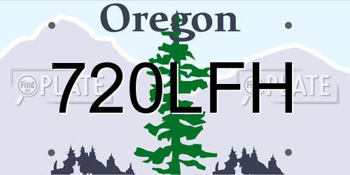 720LFH Oregon License Plate