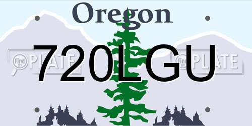 720LGU Oregon License Plate