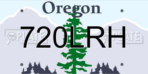 720LRH Oregon License Plate