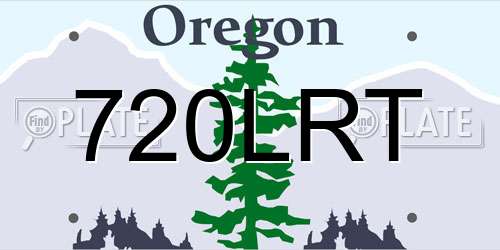720LRT Oregon License Plate